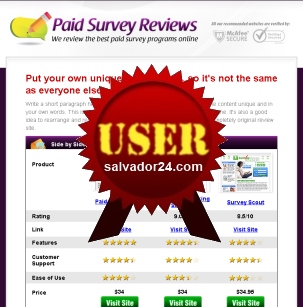 Product picture Paid Survey Review Site with User Right
